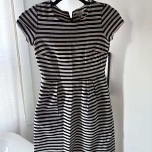 Maison Jules Black and White Striped Kids Dress